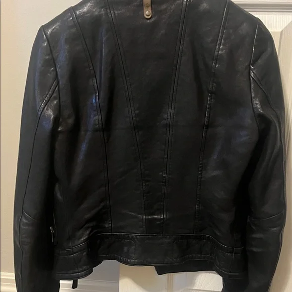 Mackage Black Leather Moto Jacket - Picture 6 of 6